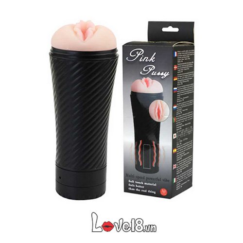 Âm đạo giả dạng cốc có rung Pink Pussy 7 chế độ